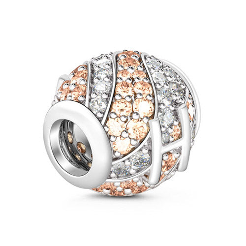 Gnoce “Letter H with Special Meaning for Special Person ”Made of 925 Sterling Silver Champagne & Clear CZ Letter H Charm_2