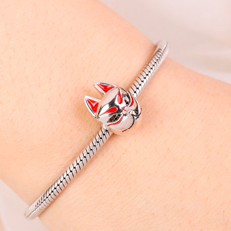 Gnoce "Special For You" Fox Charm Bead 925 Sterling Silver Painting Color_3
