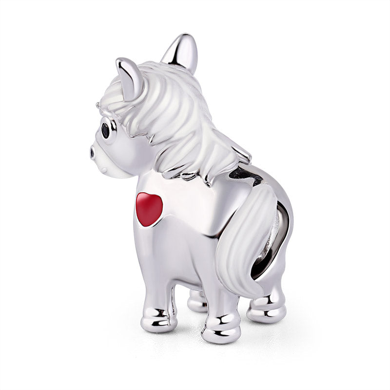 Gnoce "Vigorously And Freedom" Horse-Shaped 925 Sterling Silver Charm Bead_2