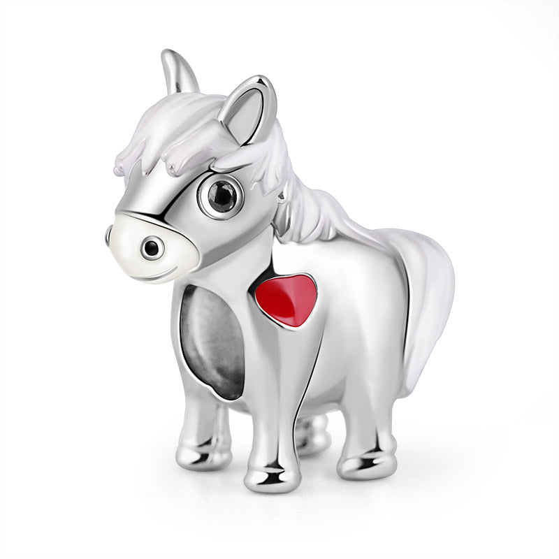 Gnoce "Vigorously And Freedom" Horse-Shaped 925 Sterling Silver Charm Bead_1