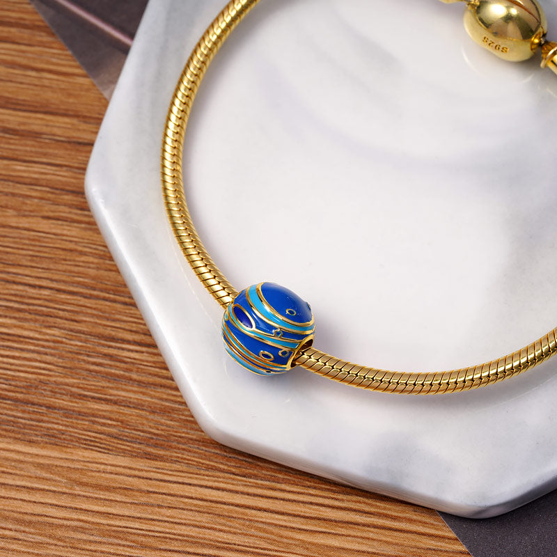 Neptune Charm Bead Sterling Silver 18K Gold Plated_2