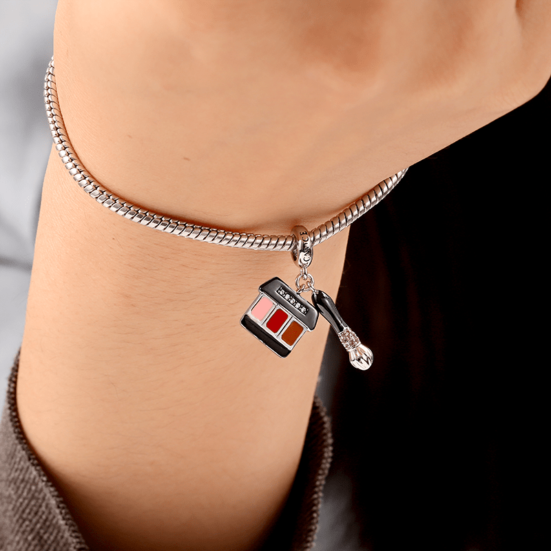 Makeup Tools Pendant Dangle Charm Sterling Silver_3