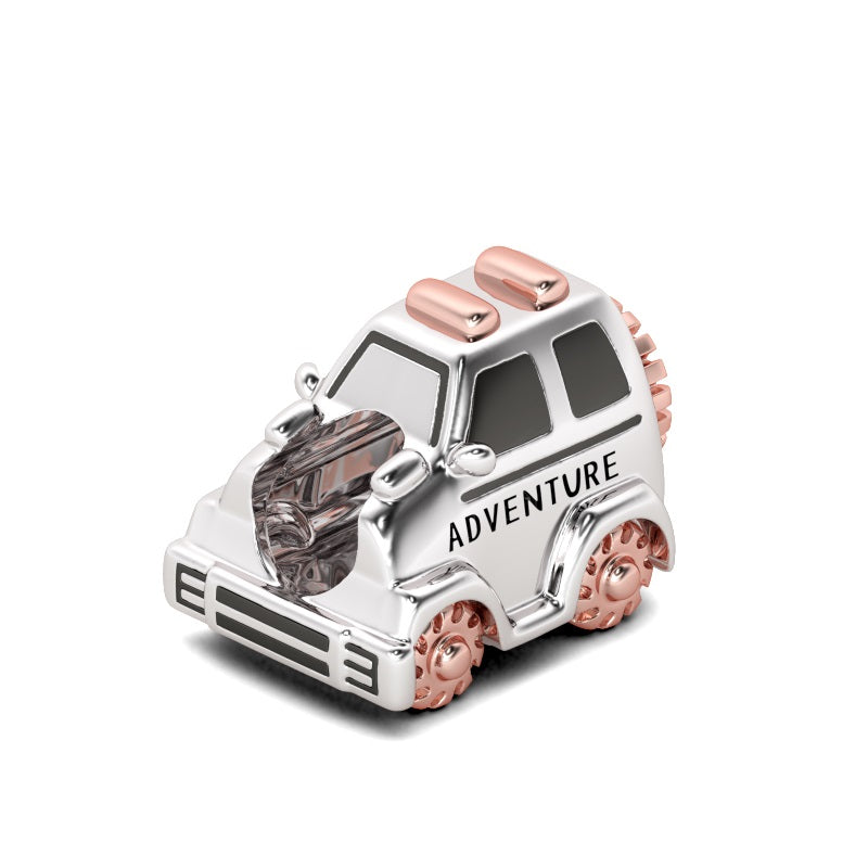 GNOCE "Explore The Unknown with You" SUV Charm Engraved with"ADVENTURE" 925 Sterling Silver Charm fit Pandora Bracelets Necklace_2