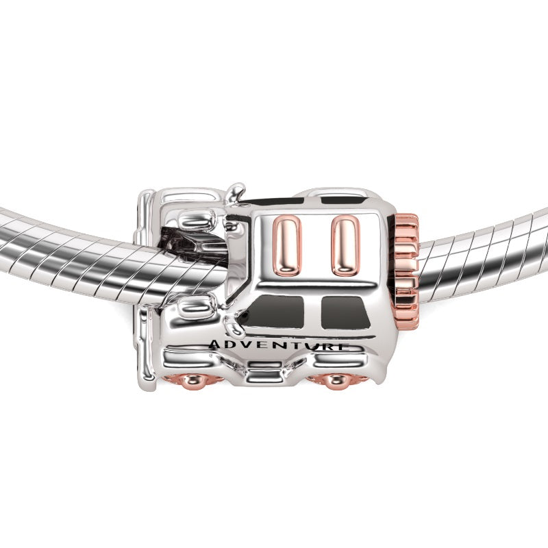 GNOCE "Explore The Unknown with You" SUV Charm Engraved with"ADVENTURE" 925 Sterling Silver Charm fit Pandora Bracelets Necklace_3