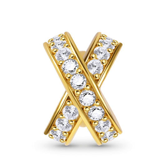 X-shape Charm Sterling Silver 18K Gold Plated_1