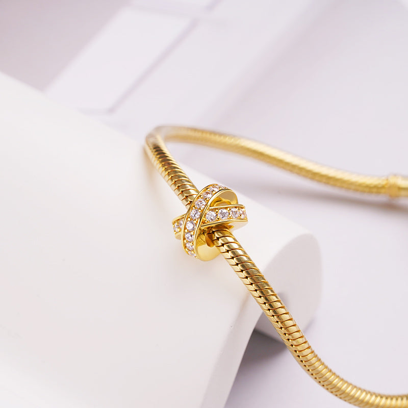 X-shape Charm Sterling Silver 18K Gold Plated_2