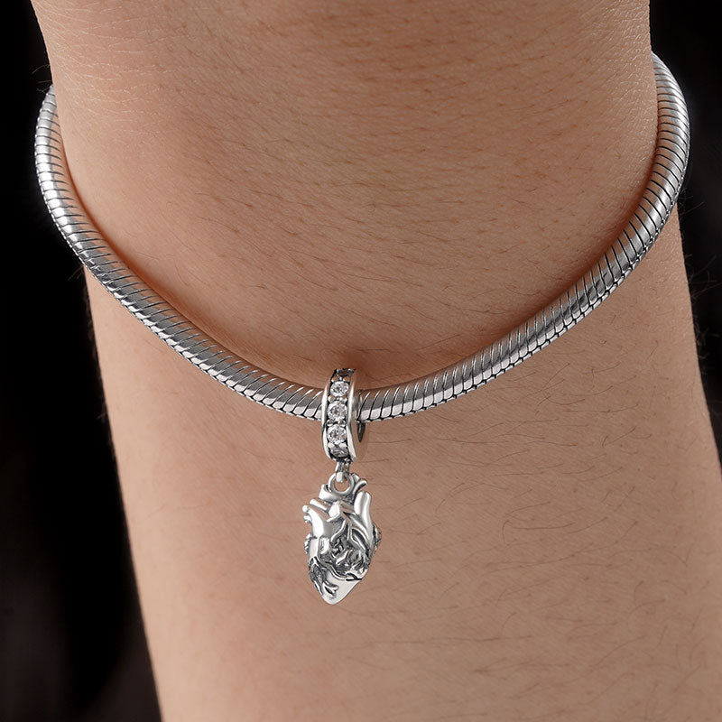 Heart Pendant Dangle Charm Sterling Silver_3