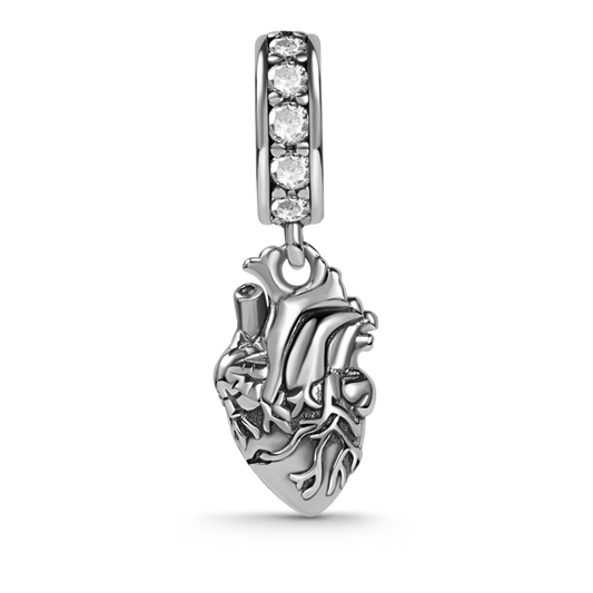 Heart Pendant Dangle Charm Sterling Silver_1