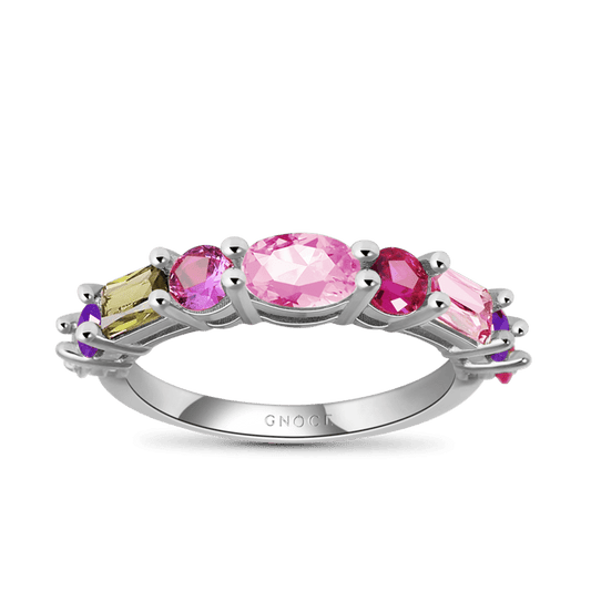 Multi-Color Crystal Woman's Band Ring Oval Cut_1