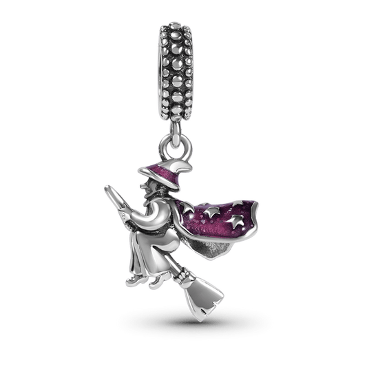Witch Pendant Dangle Charm Sterling Silver_1