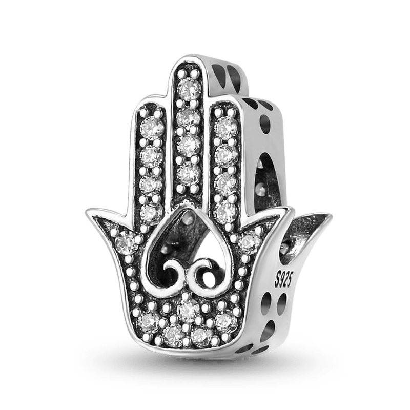 The hand of Fatima Hamsa Charm Bead Sterling Silver_1