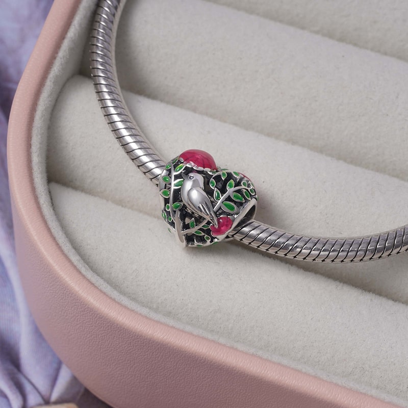 Bird in the Woods Charm Bead Sterling Silver_2