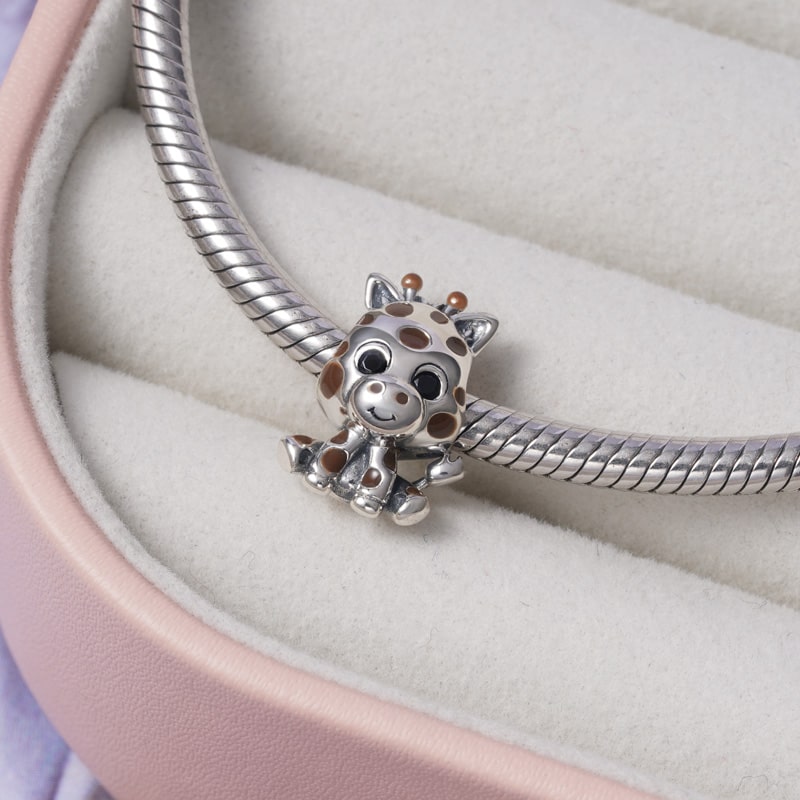 Baby Giraffe Charm Bead Sterling Silver_2