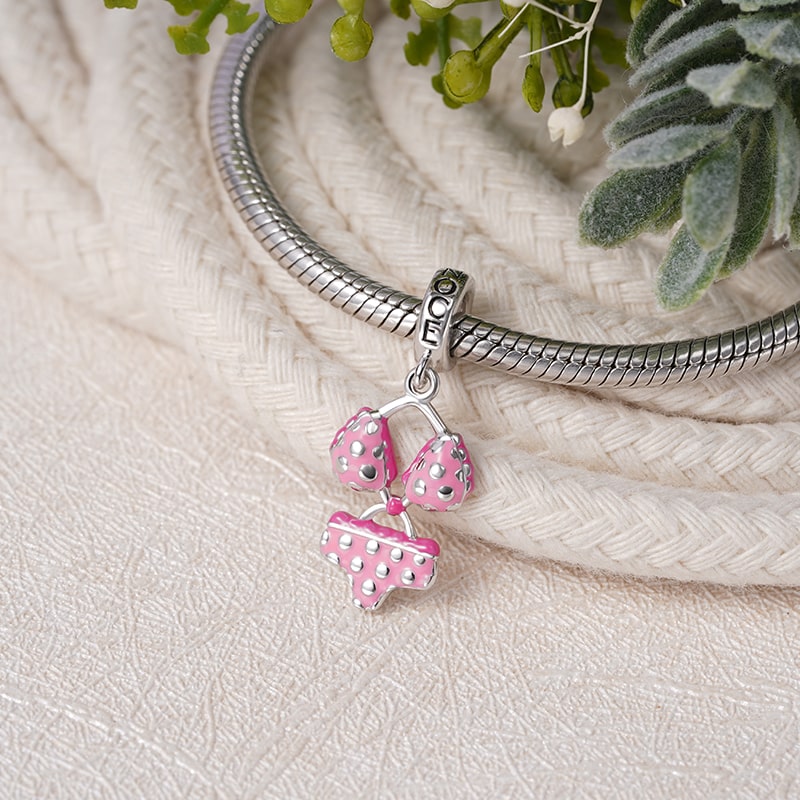 Pink Bikini Pendant Dangle Charm Sterling Silver_2
