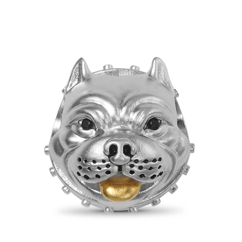 American Bully Pitbull Charm Bead Sterling Silver_1