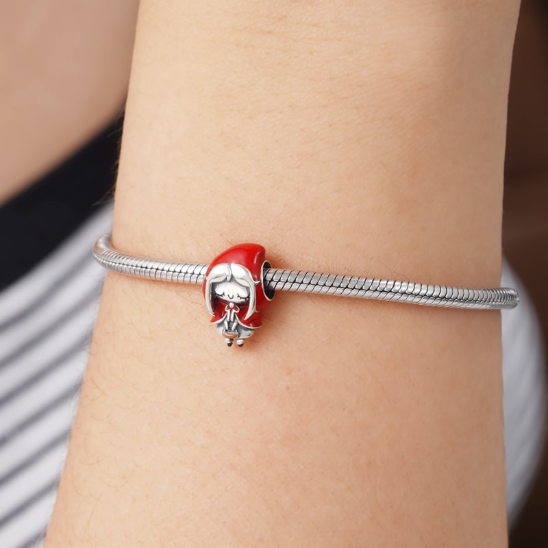 Little Red Riding Hood Charm Bead Sterling Silver_3