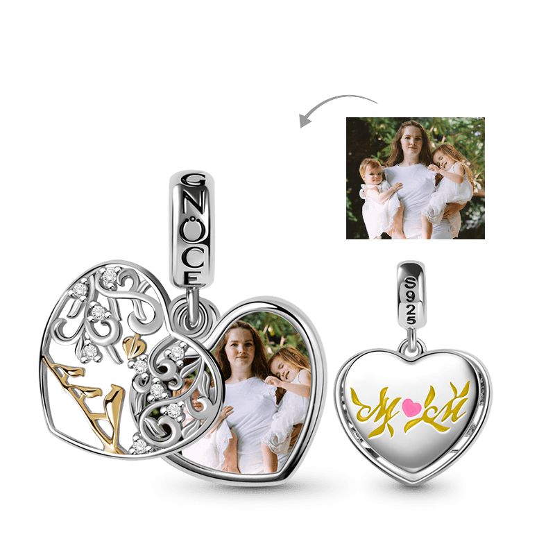 Unconditional Love Personalized Photo Charm Pendant 925 Sterling Silver Mother's Day Gift_1