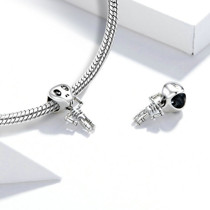 Skeleton Man Pendant Dangle Charm Sterling Silver_2