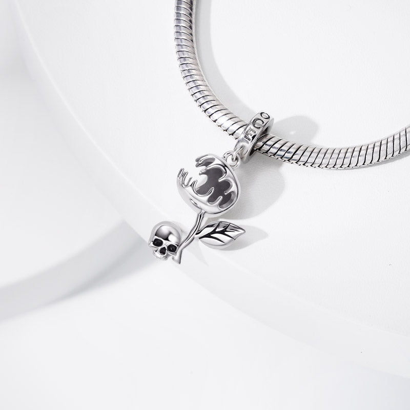 Chomper & Skull Pendant Dangle Charm 925 Sterling Silver_2