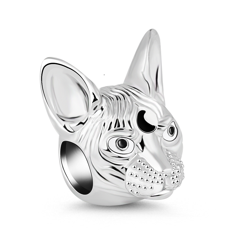 Gnoce "Another Beauty" Sphynx Charm Bead S925 Silver For Cat Lover_2