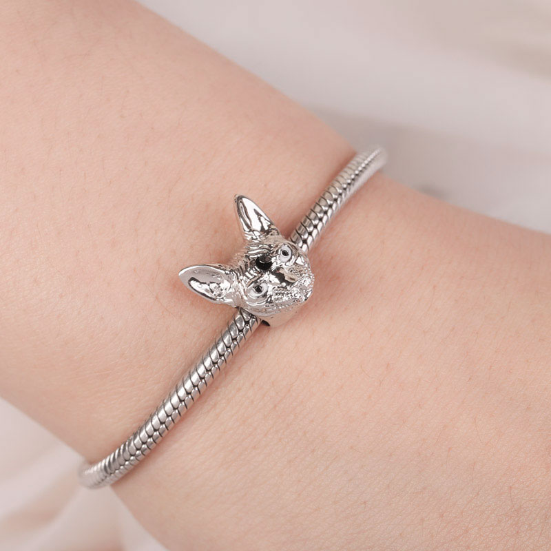Gnoce "Another Beauty" Sphynx Charm Bead S925 Silver For Cat Lover_3