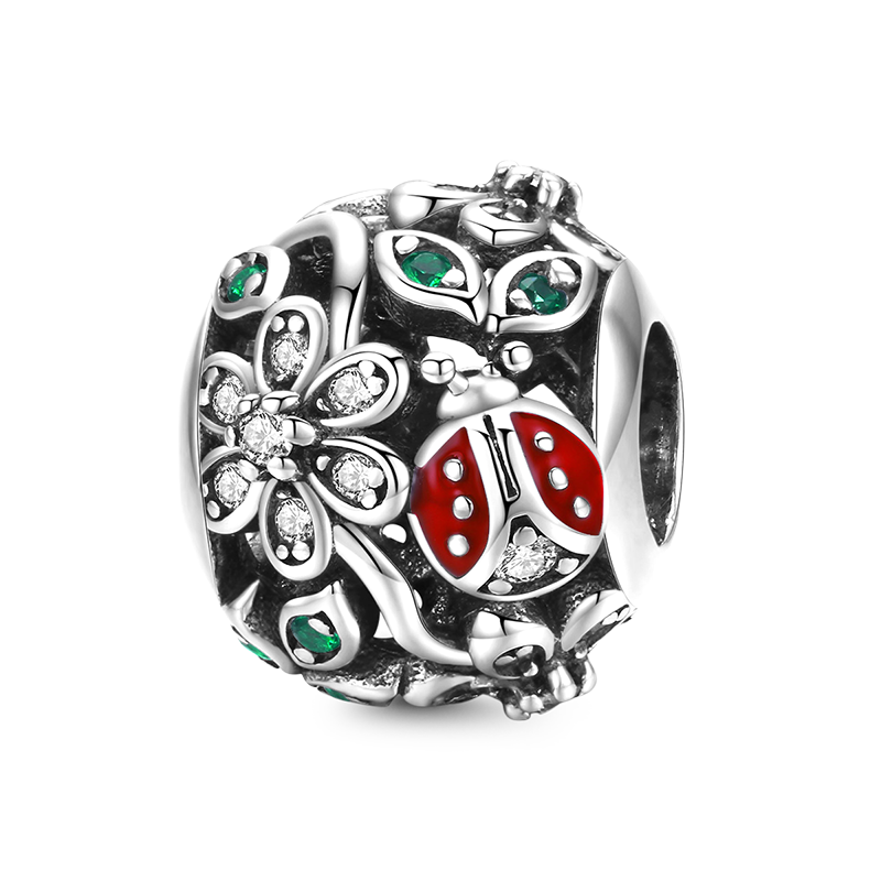 Flower Paradise Charm Bead S925 Sterling Silver_1