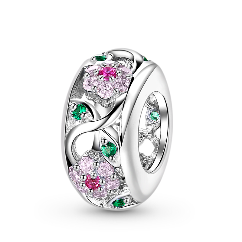 Gnoce "Spring is coming" Charm Bead S925 Sterling Silver Inlaid with Colorful Gemstones_1