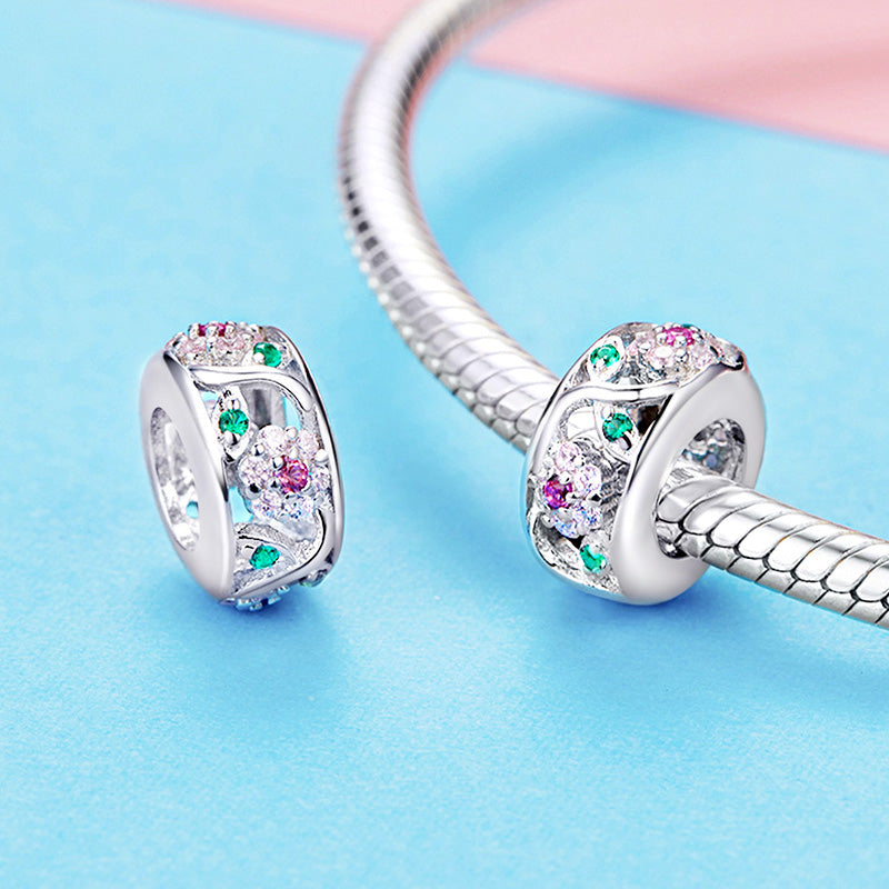 Gnoce "Spring is coming" Charm Bead S925 Sterling Silver Inlaid with Colorful Gemstones_2