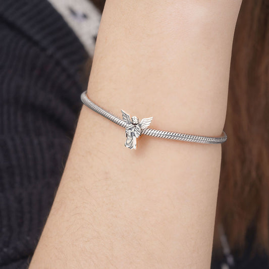 Praying Angel Stopper for Charm Bracelets 925 Sterling Silver_3