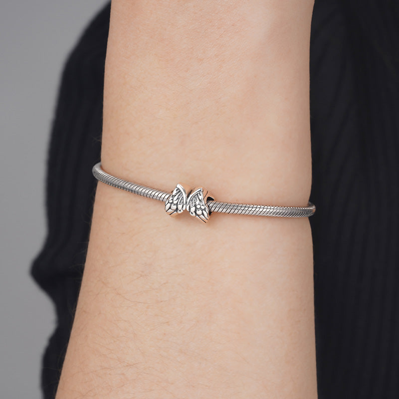 Retro Guardian Wings Charm Bead 925 Sterling Silver_3