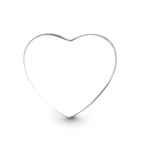 Engravable Heart Charm Bead 925 Sterling Silver