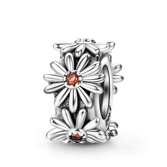 Daisy Wreath Stopper for Charm Bracelets 925 Sterling Silver_1