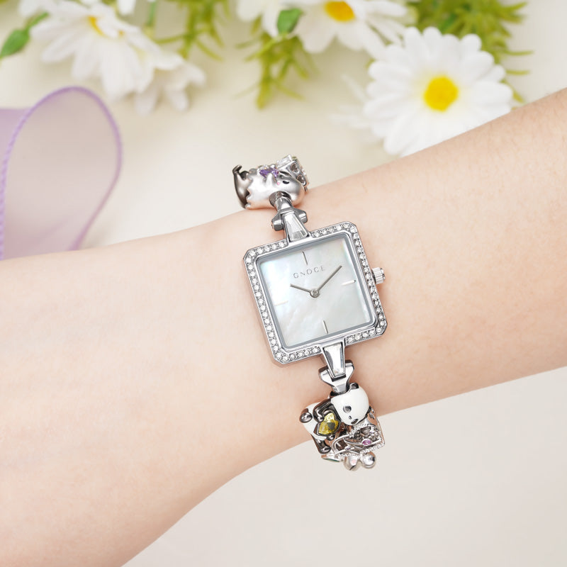 Bracelet Square Watch can be Personalized with Charms_4