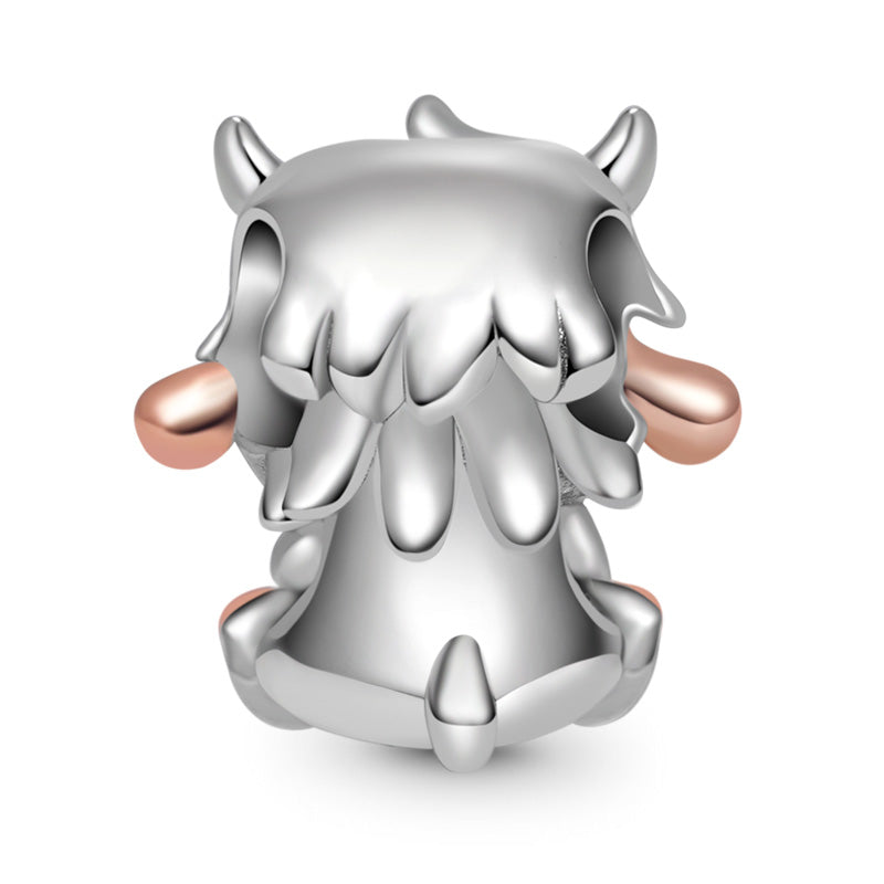 Yak Embraces Heart Gemstone Charm Bead 925 Sterling Silver_2