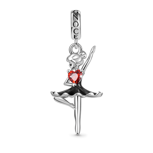 Ballerina Embrace Hearts Gem 925 Sterling Silver Pendant_1