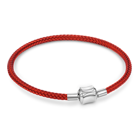 Gnoce Red Basic Bracelet with 2 Pieces of Stoppers_1