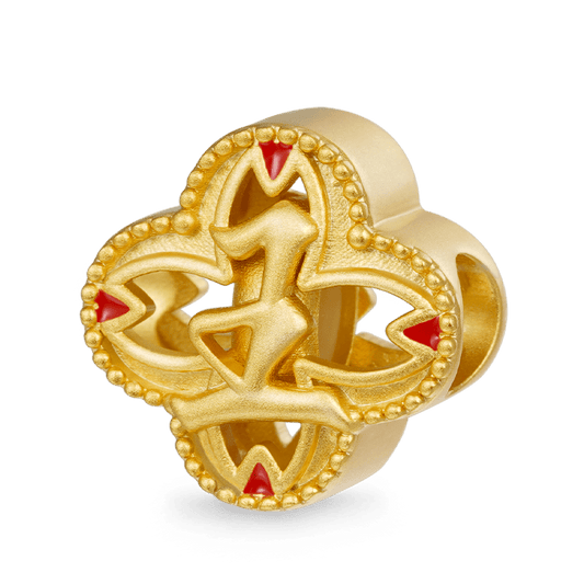 Gnoce Surname Wang 18K Gold Charm_1