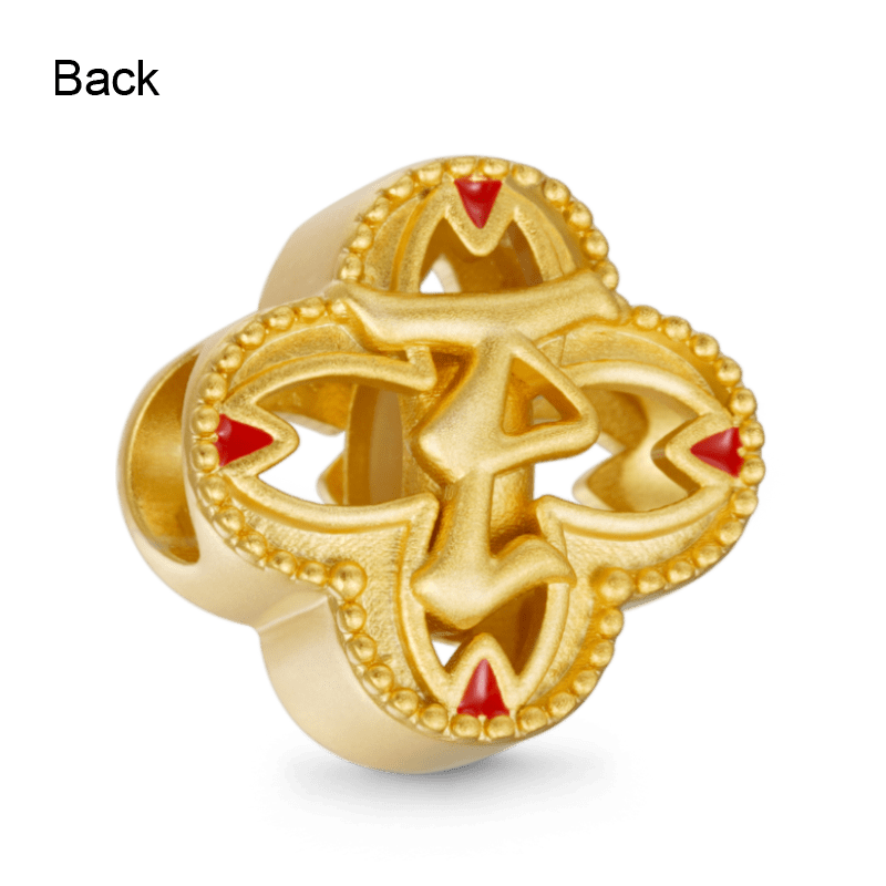 Gnoce Surname Wang 18K Gold Charm_2