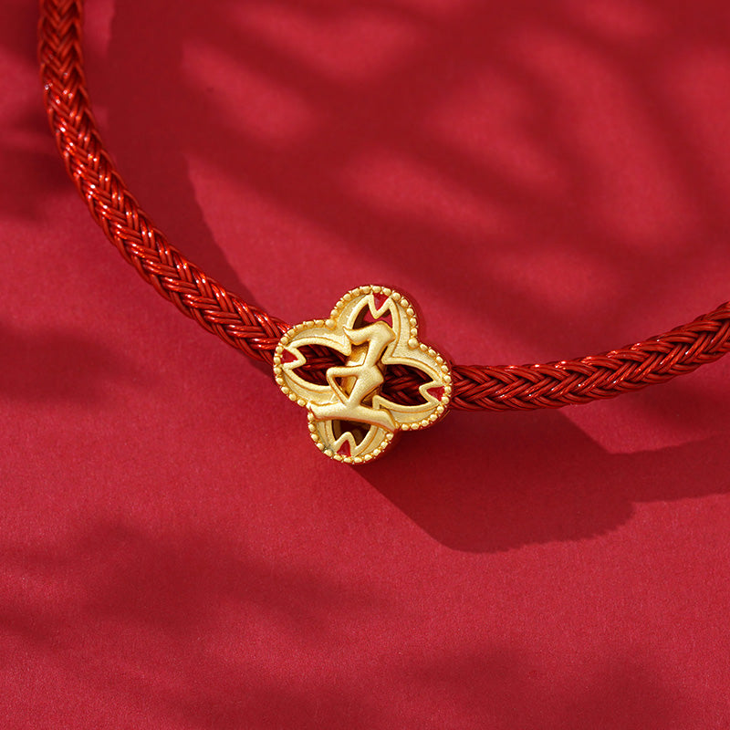 Gnoce Surname Wang 18K Gold Charm_3