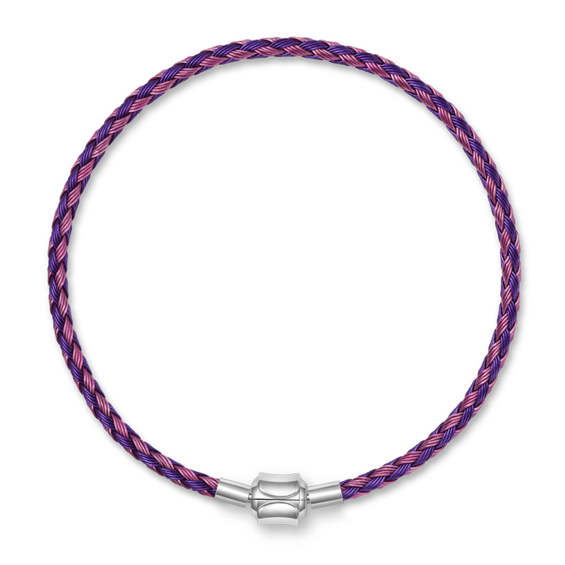 Gnoce Pink Purple Basic Bracelet with 2 Pieces of Stoppers_2
