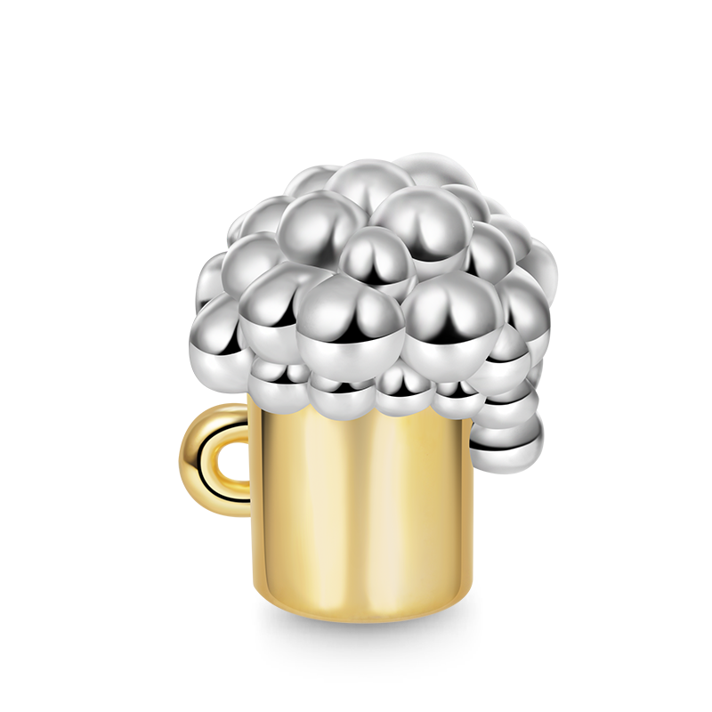 Gnoce Beer with Bubbles Embraces Heart Gem Charm_2