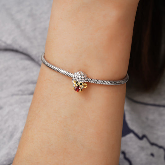 Gnoce Beer with Bubbles Embraces Heart Gem Charm_4