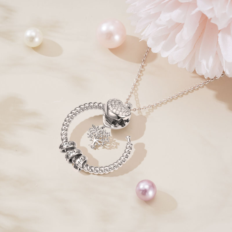 Gnoce Openable O Pendant with Lifetree Personalized Necklace_3