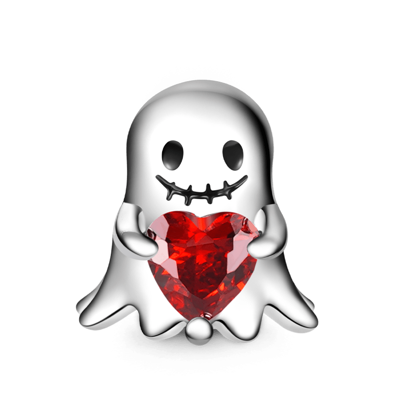 Gnoce Halloween Ghost Embraces Heart Gem Charm_1