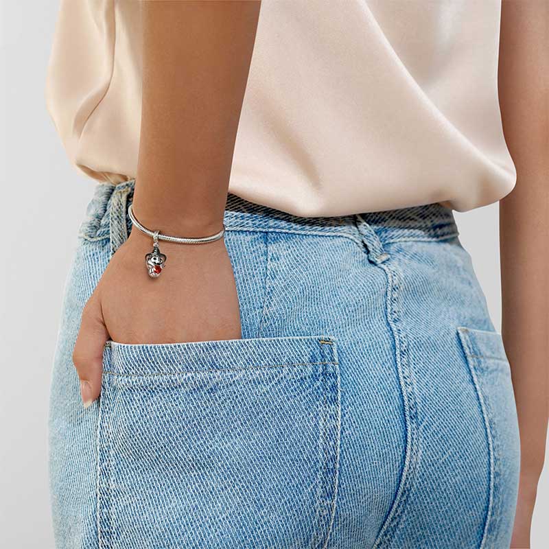 Gnoce Pumpkin Monster Embraces Heart Gem Pendant Dangle Charm_5