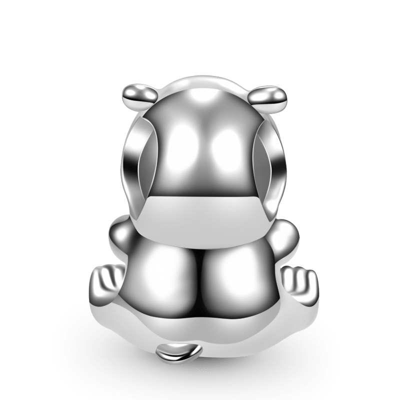 Gnoce Cute Hippo Embraces Heart Gem Charm_2