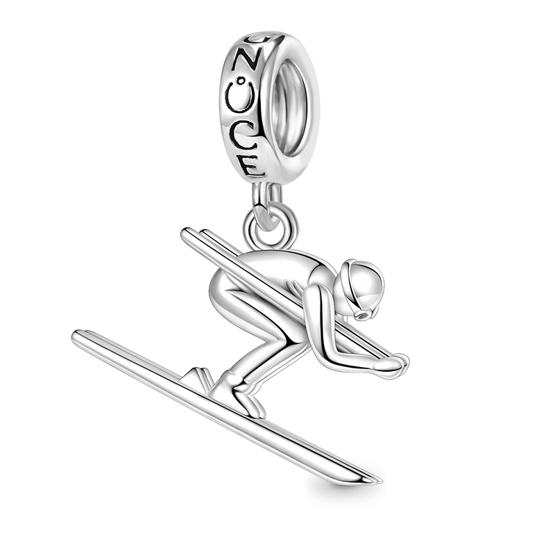 Gnoce Skiing Wonderful Journey Pendant Dangle Charm_1
