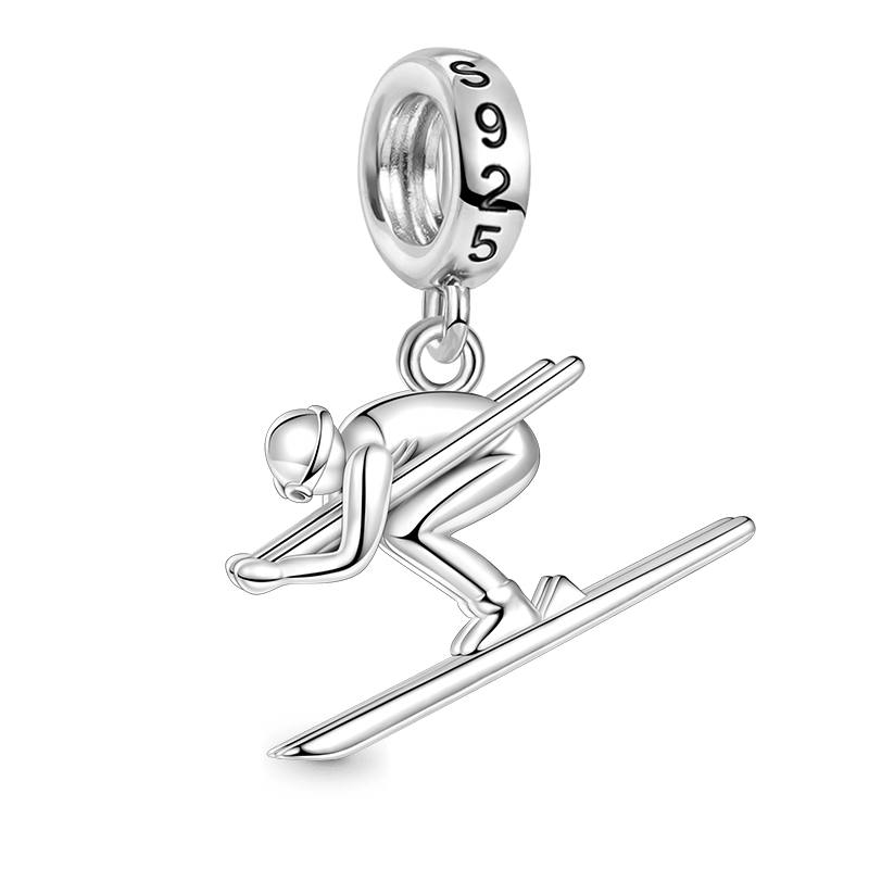 Gnoce Skiing Wonderful Journey Pendant Dangle Charm_2
