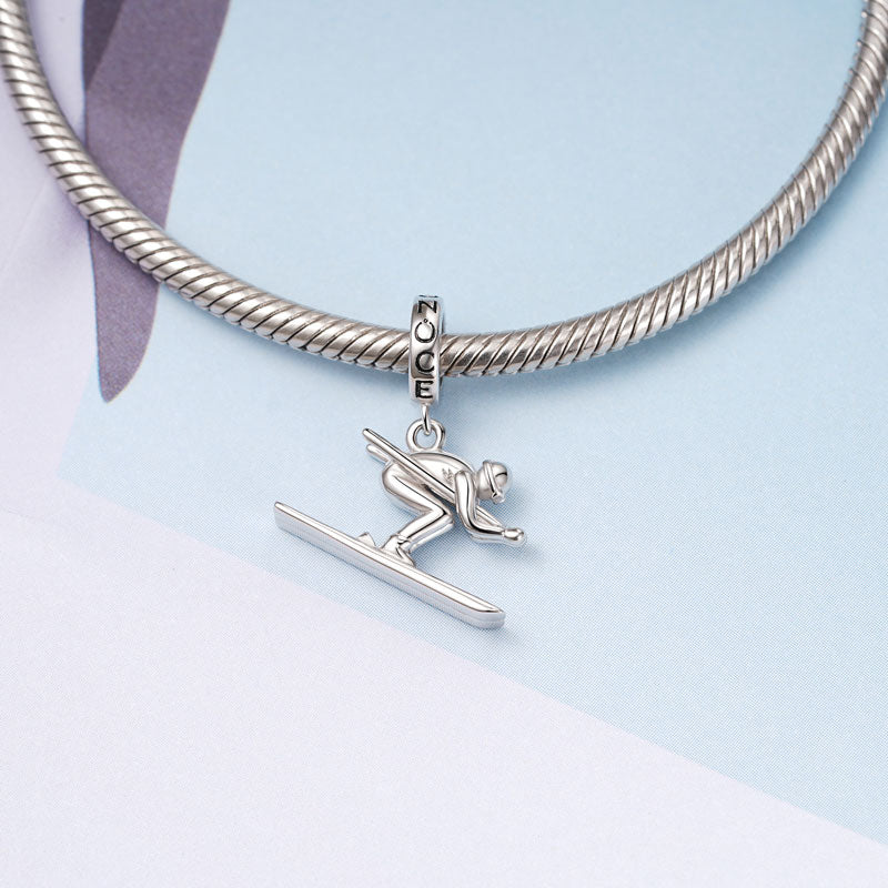 Gnoce Skiing Wonderful Journey Pendant Dangle Charm_3