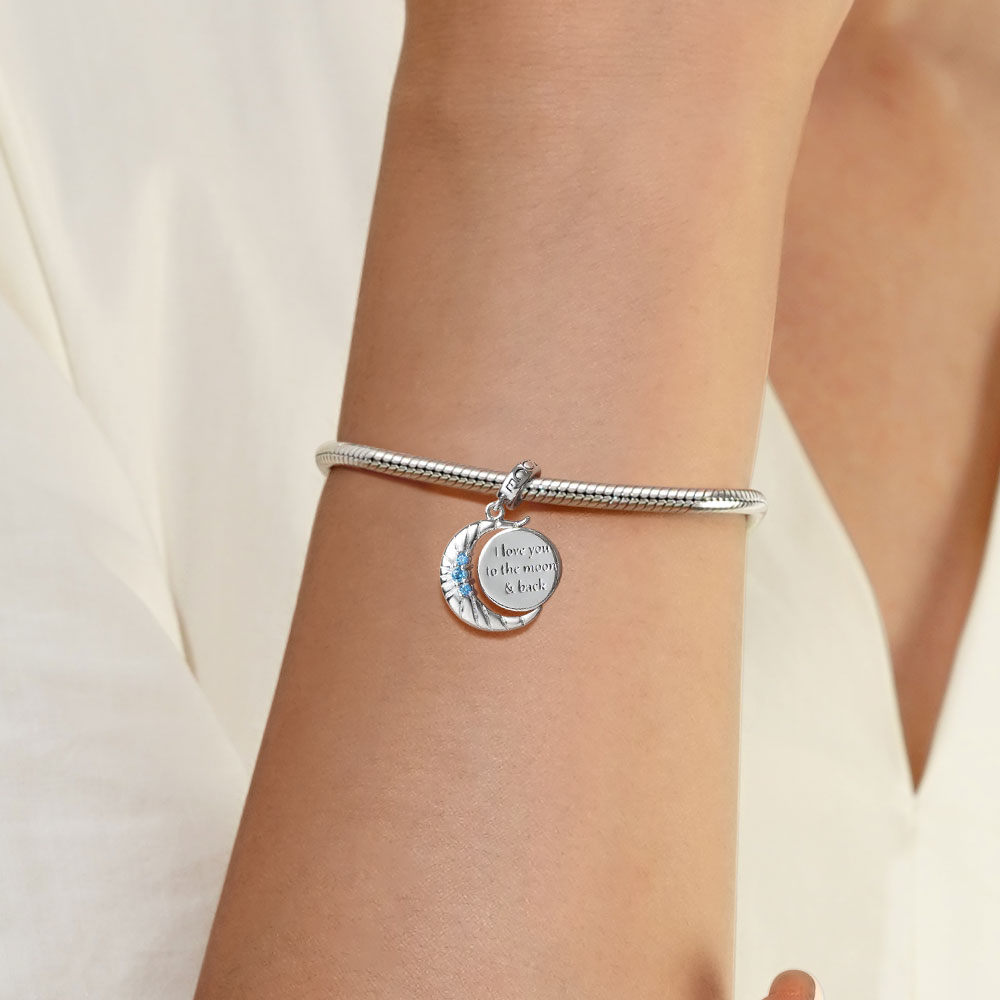 Gnoce Moon Personalized Photo Pendant Dangle Charm_3